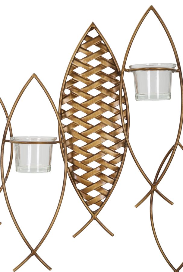 Wandkandelaar Fish Wall Candle Holder 66×9×40,5 cm