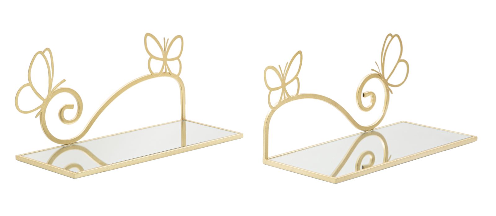 Wanddecoratie Bed Side Butterfly Set 2 Pcs 41,5×18×21 cm