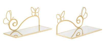 Wanddecoratie Bed Side Butterfly Set 2 Pcs 41,5×18×21 cm