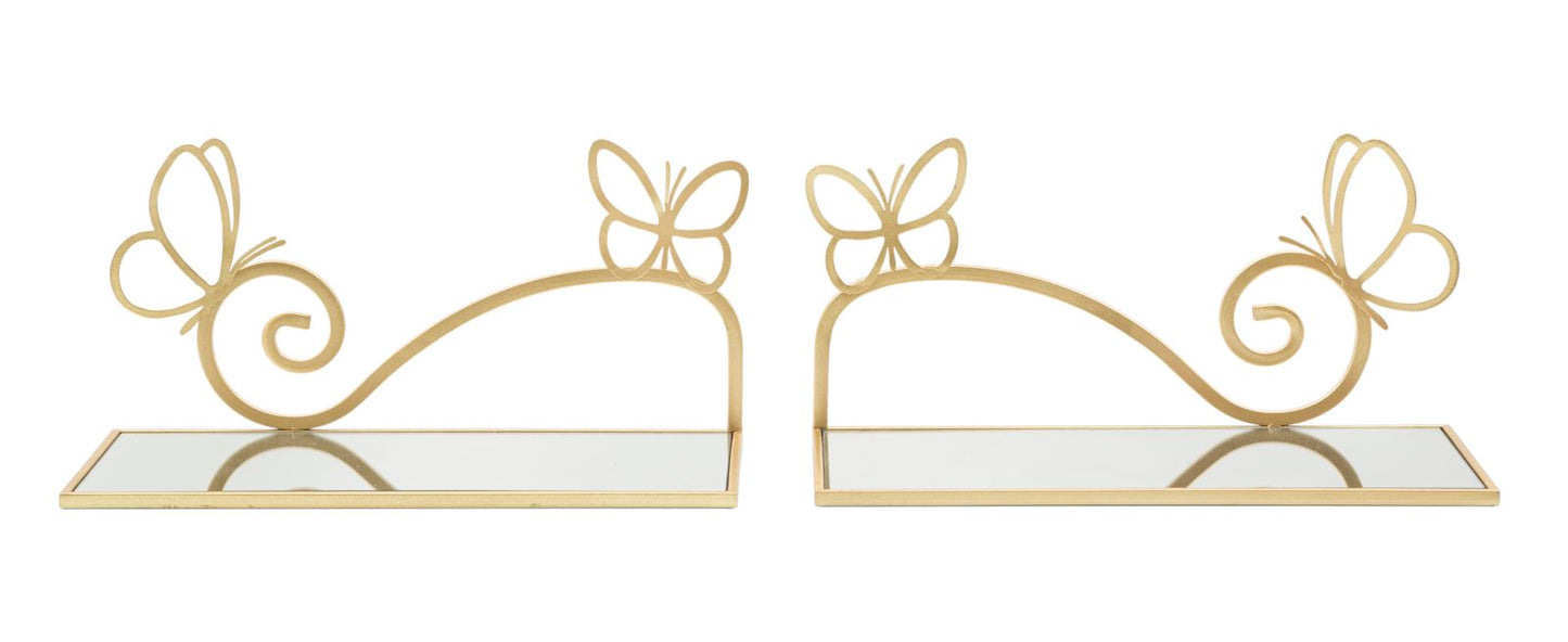 Wanddecoratie Bed Side Butterfly Set 2 Pcs 41,5×18×21 cm