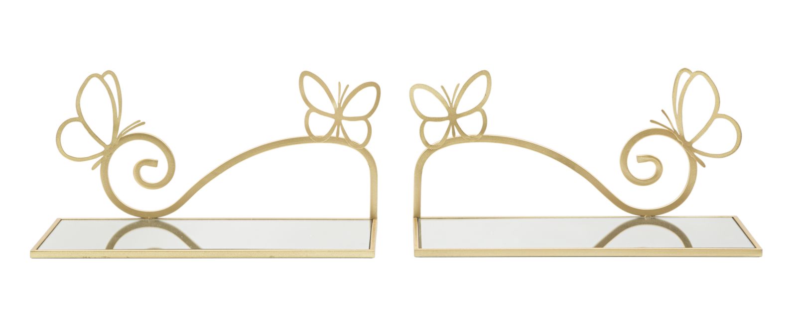 Wanddecoratie Bed Side Butterfly Set 2 Pcs 41,5×18×21 cm