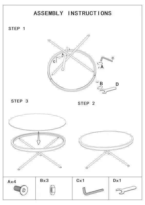 Salontafel Tavolo Da Caffe' Saint Barth Rotondo Ø 80×46,5 cm