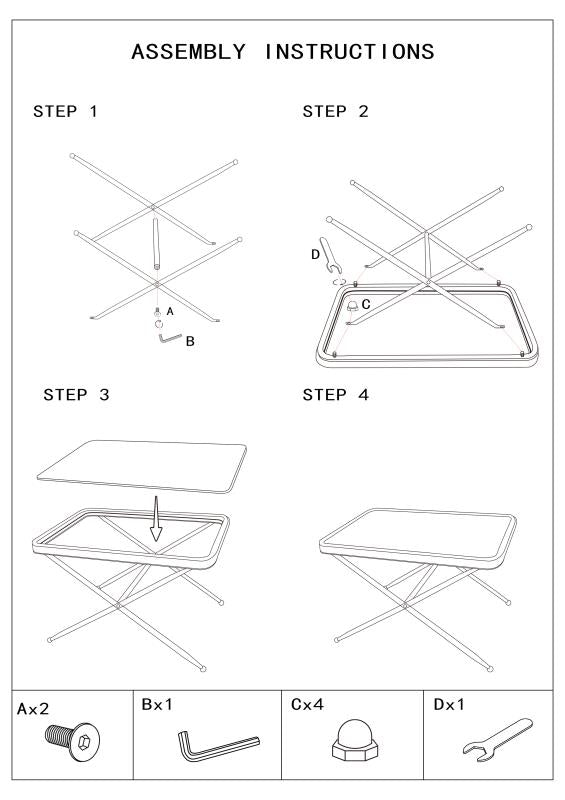 Salontafel Saint Barth Rett. 70×50×45 cm