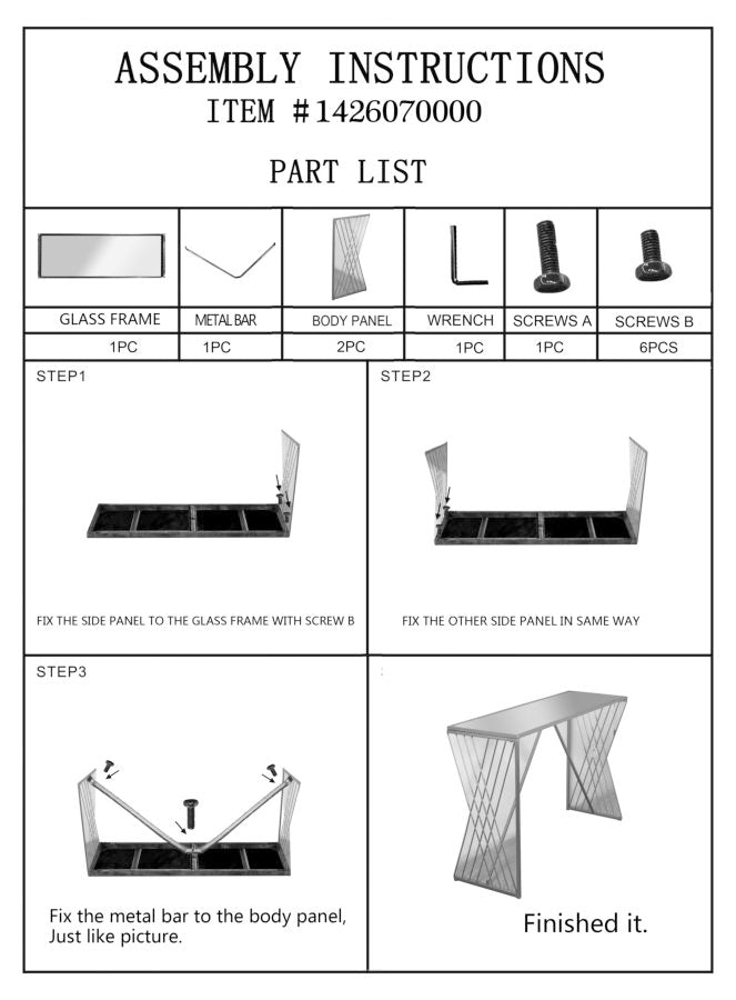 Consoletafel Easy 120×40×80 cm