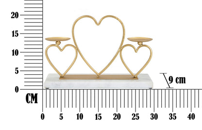 Kandelaar Hearts Candle Holder Cm 30×9×20 cm