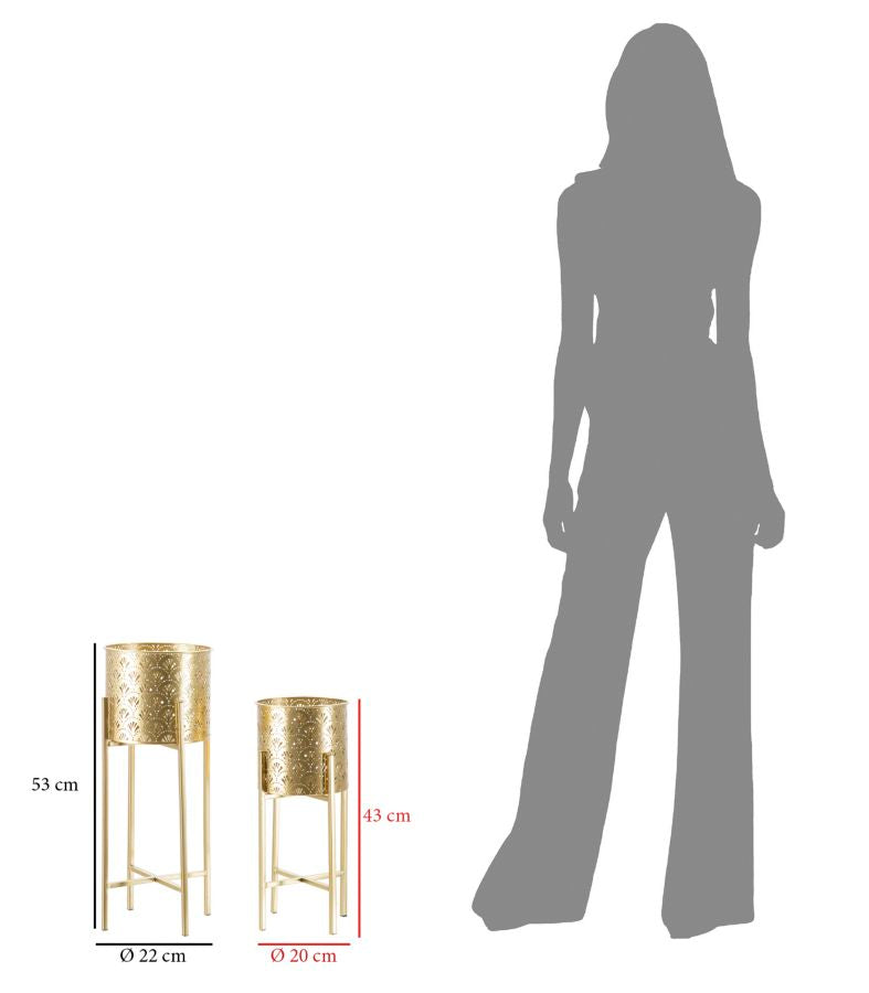 Vaashouder Golvy Set 2pcs -b- Ø 21×52 cm