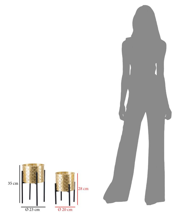 Vaashouder Glissy Set 2pcs -a- Ø 21×38 cm