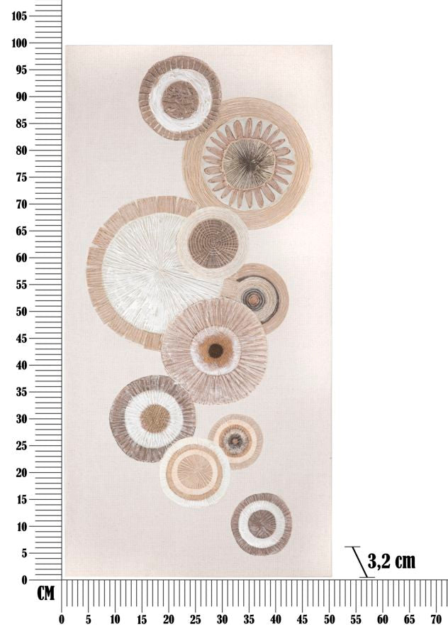 Schilderij Printing/painting Circly With Application -a- 50×3,2×100 cm