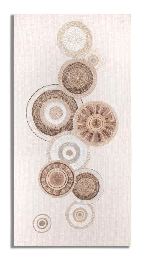 Schilderij Printing/painting Circly With Application -b- 50×3,2×100 cm
