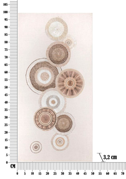 Schilderij Printing/painting Circly With Application -b- 50×3,2×100 cm