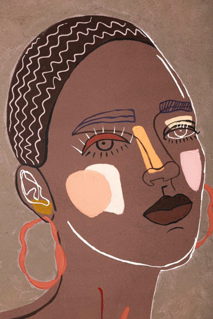 Schilderij Tribal -a- 80×2,8×100 cm