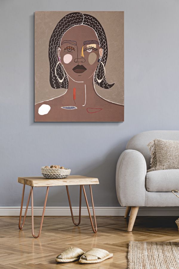 Schilderij Tribal -a- 80×2,8×100 cm