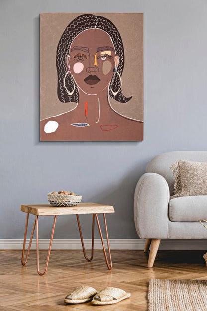 Schilderij Tribal -a- 80×2,8×100 cm