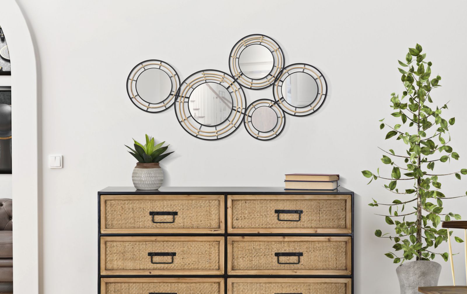 Wanddecoratie Mirrors Oporto 111×9,5×59 cm