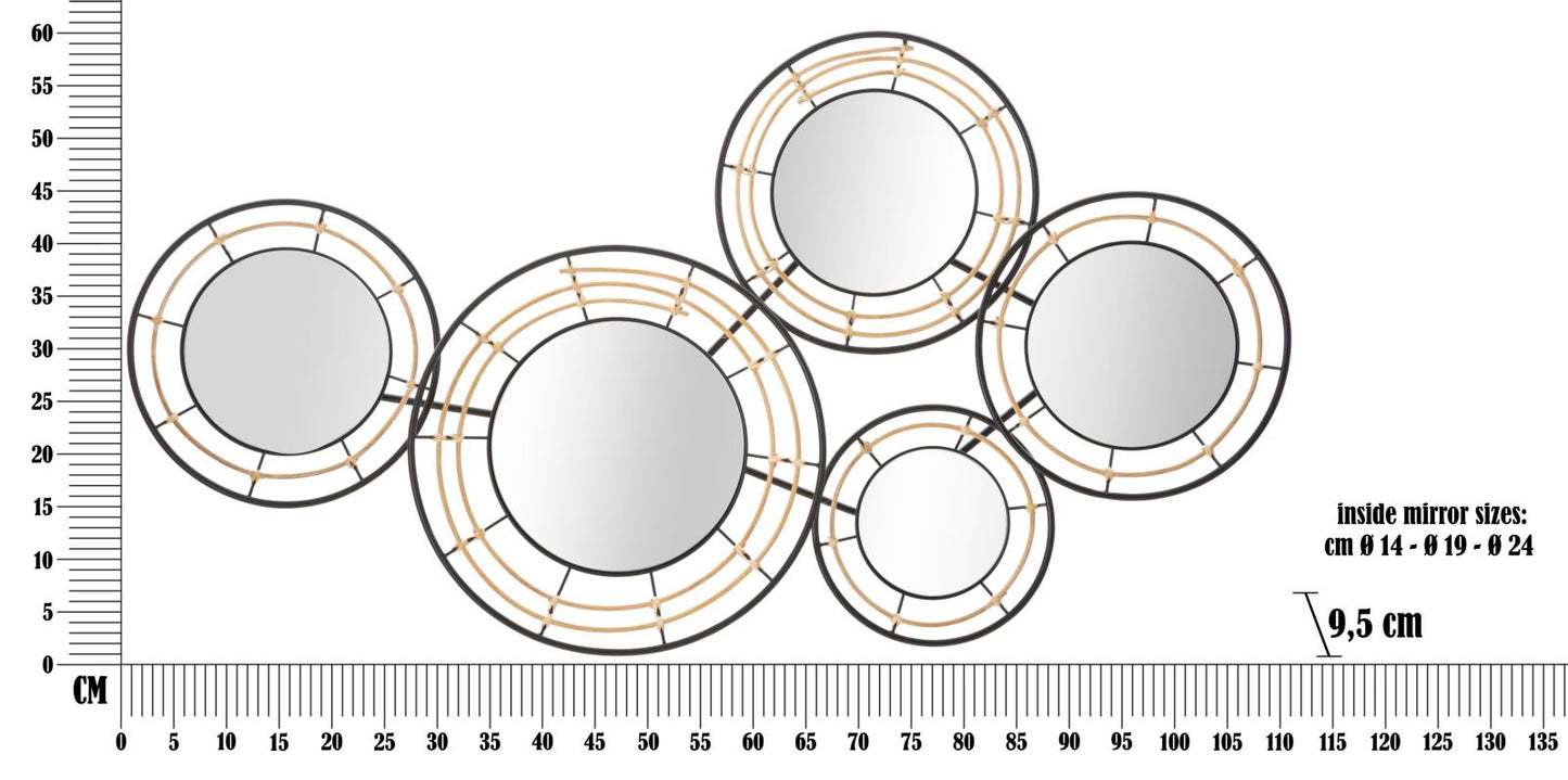 Wanddecoratie Mirrors Oporto 111×9,5×59 cm