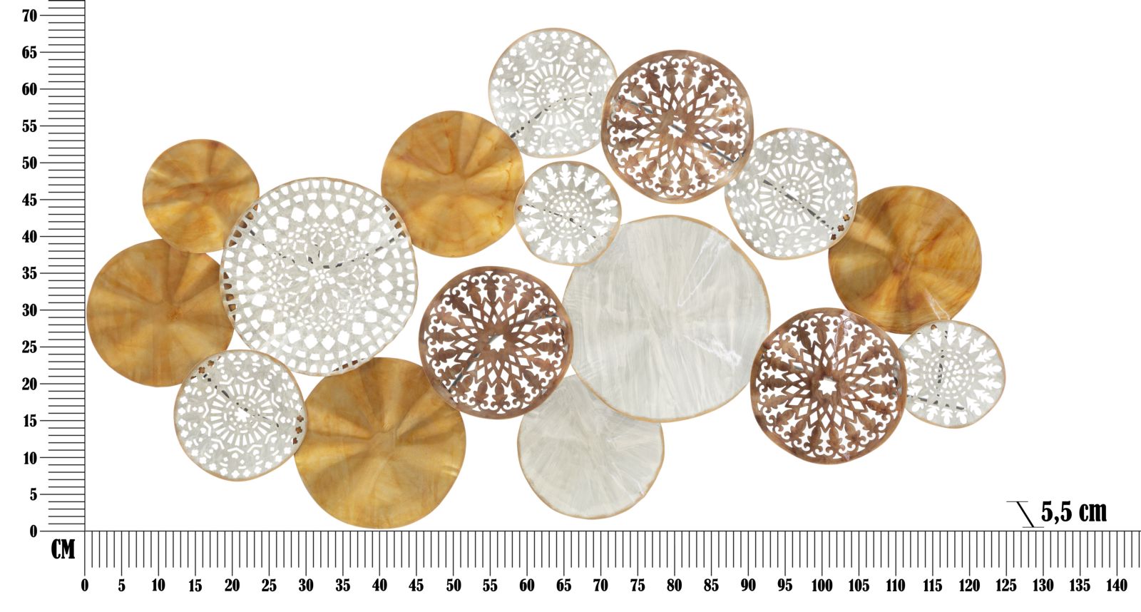 Wandpaneel Triby 125×5,5×68,5 cm