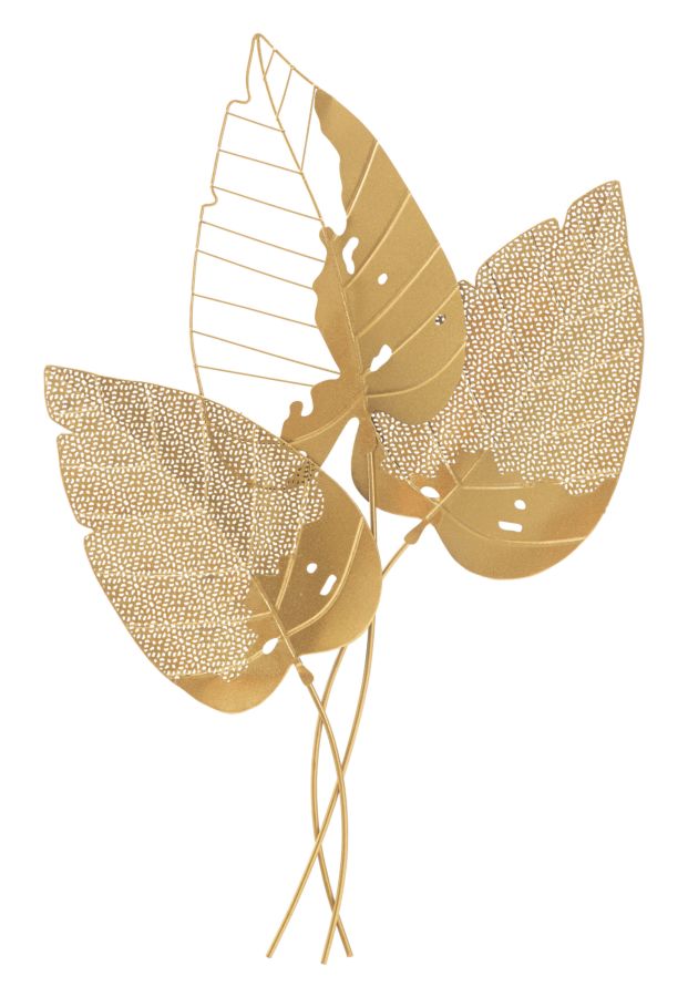 Wandpaneel Autumn Leaf Gold 53×4×84,5 cm