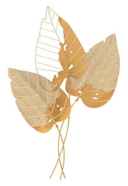Wandpaneel Autumn Leaf Gold 53×4×84,5 cm