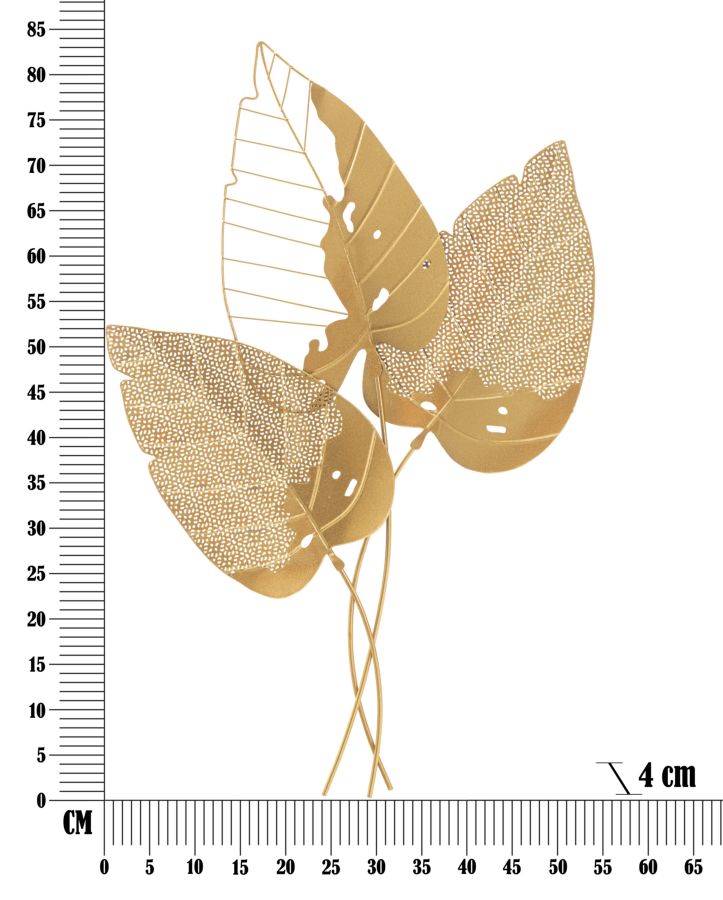 Wandpaneel Autumn Leaf Gold 53×4×84,5 cm