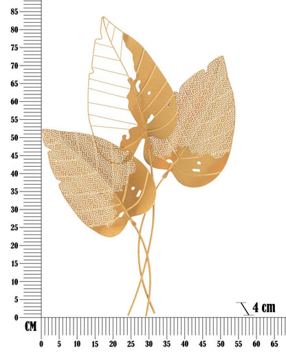 Wandpaneel Autumn Leaf Gold 53×4×84,5 cm
