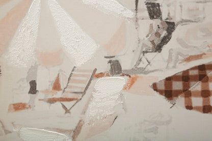 Schilderij Printing/painting Beach -b- 80×3×120 cm