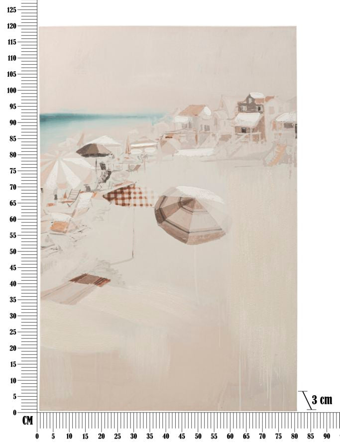 Schilderij Printing/painting Beach -b- 80×3×120 cm