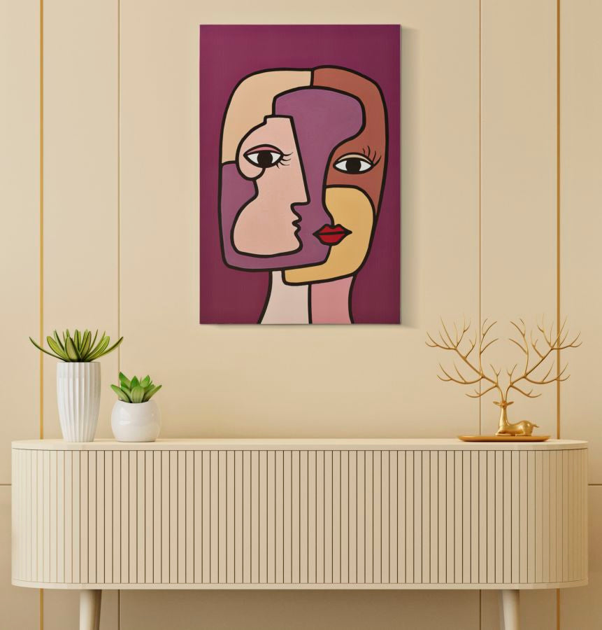 Schilderij Printing/painting Face New -a- 60×3×90 cm