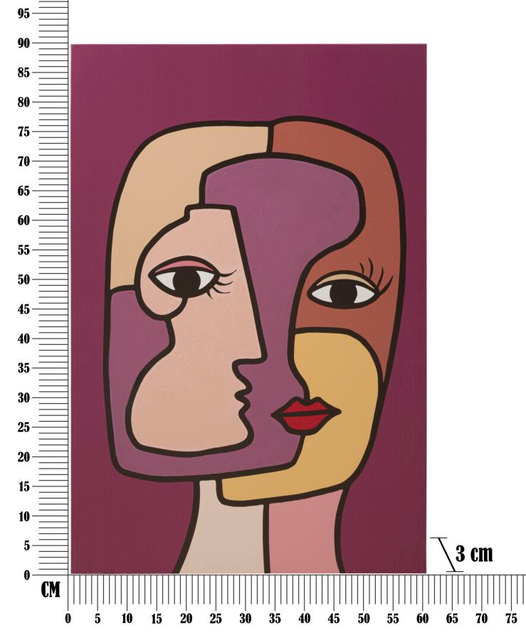 Schilderij Printing/painting Face New -a- 60×3×90 cm