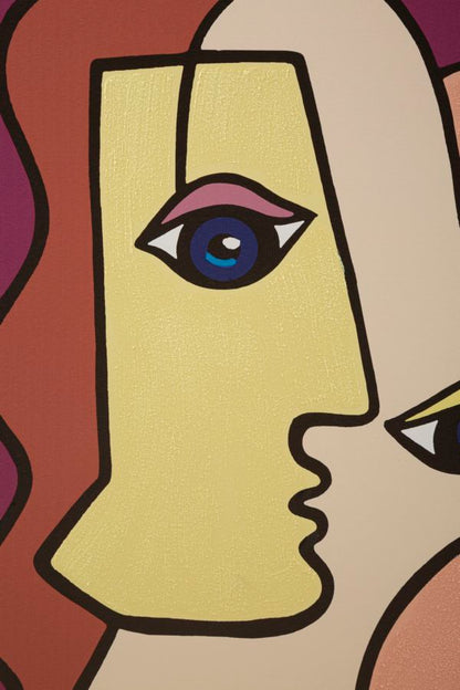 Schilderij Printing/painting Face New -b- 60×3×90 cm