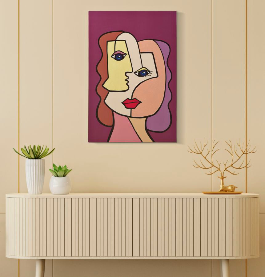 Schilderij Printing/painting Face New -b- 60×3×90 cm