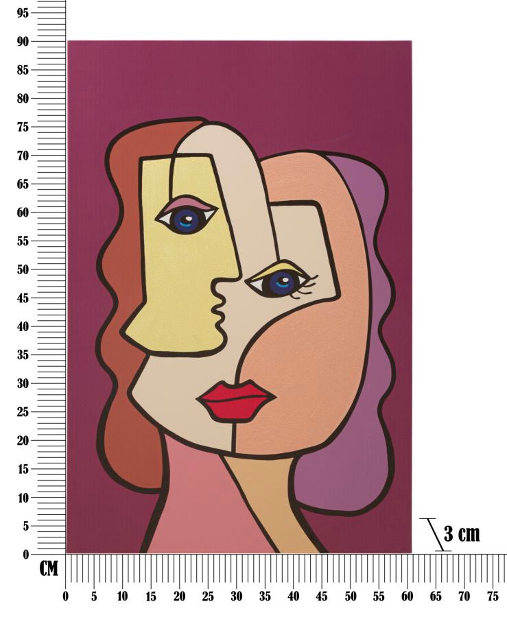 Schilderij Printing/painting Face New -b- 60×3×90 cm