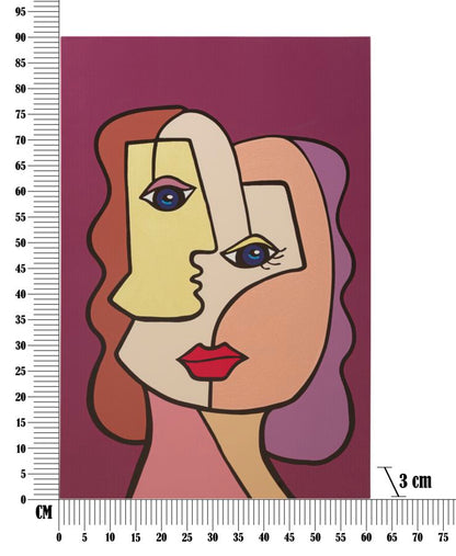 Schilderij Printing/painting Face New -b- 60×3×90 cm
