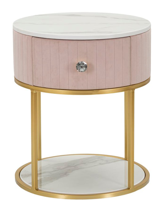 Nachtkastje Bed Side Montpellier Pink Ø 42×48 cm