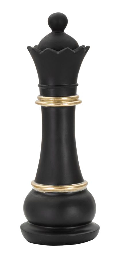 Decoratie Queen Black & Gold Ø 9×25,5 cm