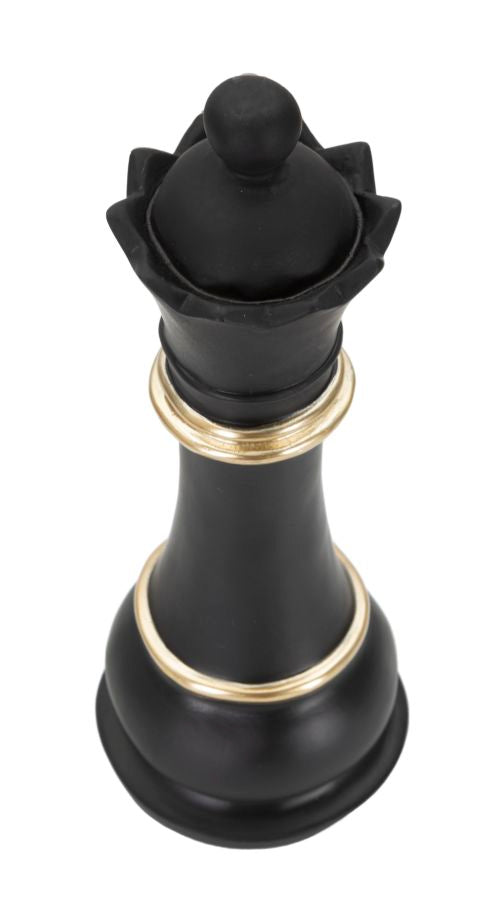Decoratie Queen Black & Gold Ø 9×25,5 cm