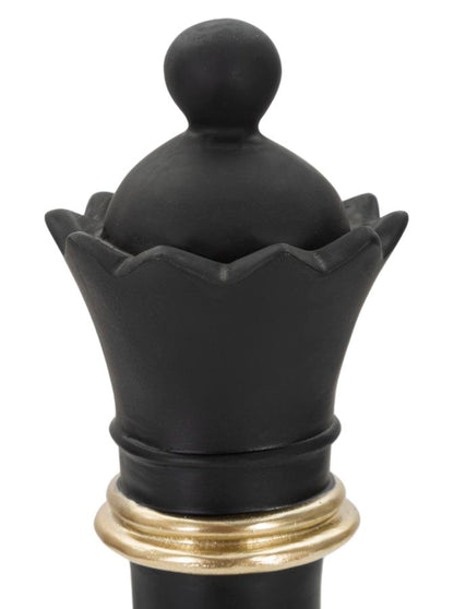 Decoratie Queen Black & Gold Ø 9×25,5 cm