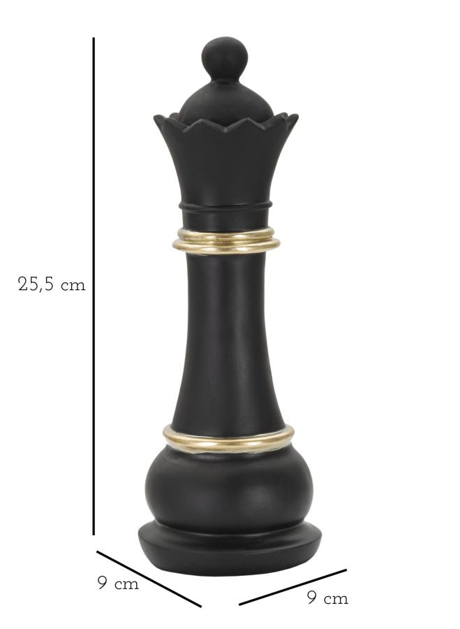 Decoratie Queen Black & Gold Ø 9×25,5 cm
