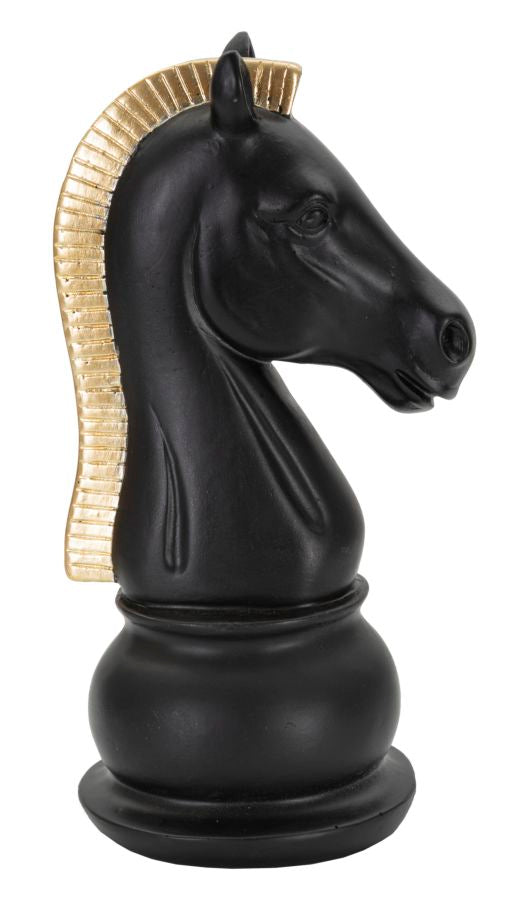 Decoratie Horse Black & Gold 10,5×8,5×19 cm
