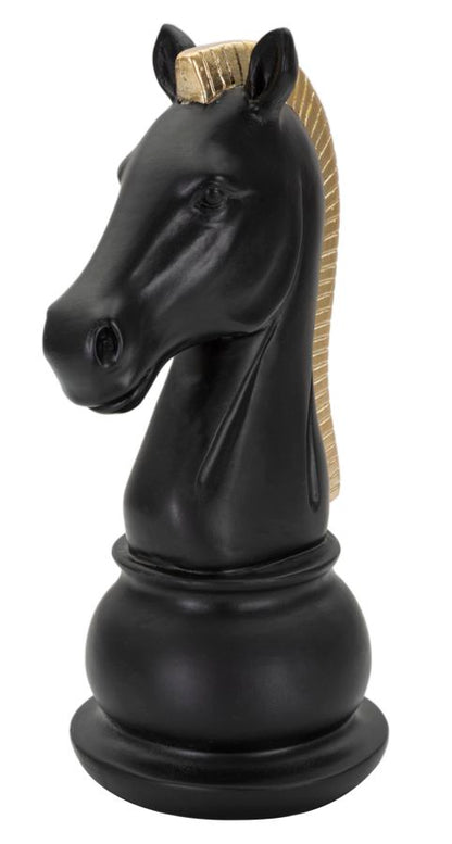 Decoratie Horse Black & Gold 10,5×8,5×19 cm