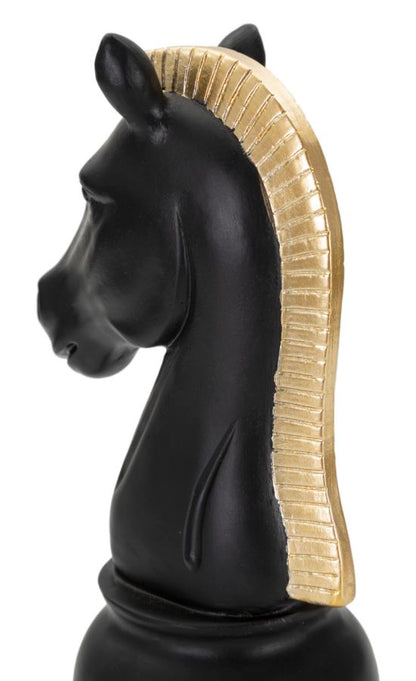 Decoratie Horse Black & Gold 10,5×8,5×19 cm