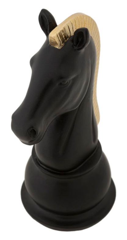 Decoratie Horse Black & Gold 10,5×8,5×19 cm
