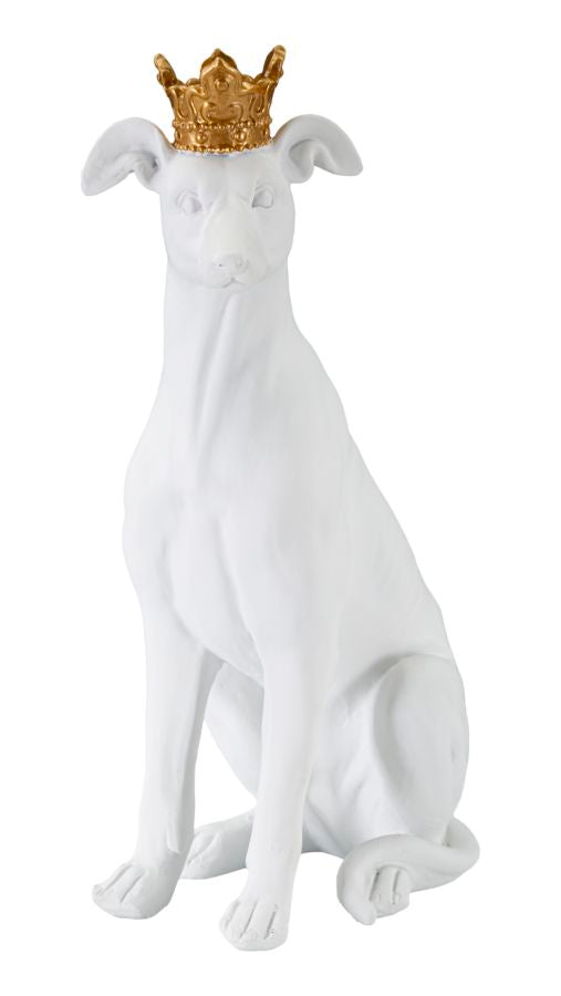 Decoratie Dog White 20×12,5×33 cm