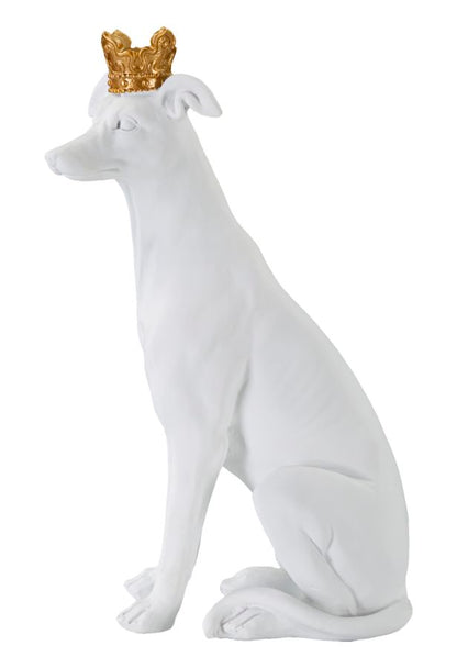 Decoratie Dog White 20×12,5×33 cm