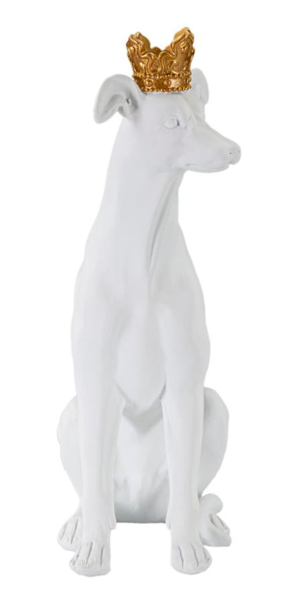 Decoratie Dog White 20×12,5×33 cm