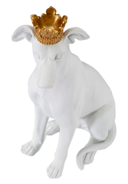Decoratie Dog White 20×12,5×33 cm
