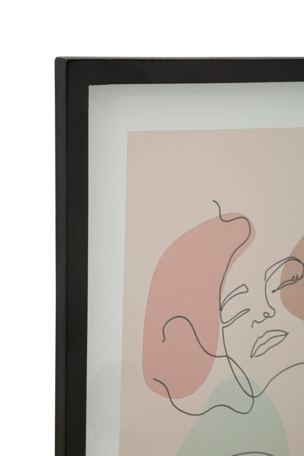 Wandkunst Stamp With Frame Face -a- 35×2×47 cm