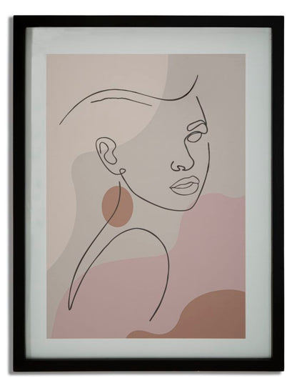Wandkunst Stamp With Frame Face -c- 35×2×47 cm
