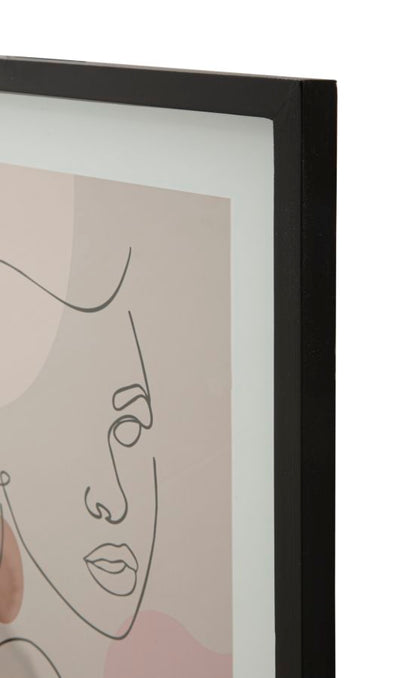Wandkunst Stamp With Frame Face -c- 35×2×47 cm
