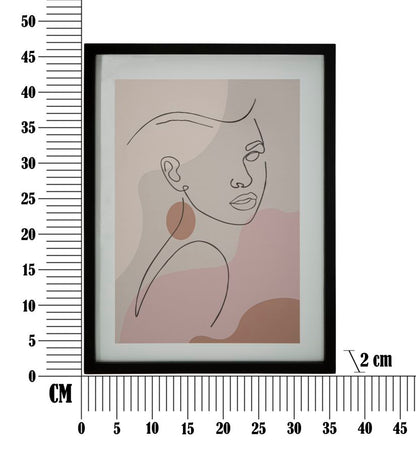 Wandkunst Stamp With Frame Face -c- 35×2×47 cm