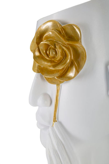 Vaas Vaso Face C/fiore 14×13×27 cm